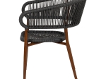 ΠΟΛΥΘΡΟΝΑ ΚΗΠΟΥ ARTELIBRE KARURU ΜΑΥΡΟ/ΚΑΦΕ ΑΛΟΥΜΙΝΙΟ/RATTAN 63X63X77CM
