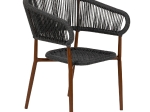 ΠΟΛΥΘΡΟΝΑ ΚΗΠΟΥ ARTELIBRE KARURU ΜΑΥΡΟ/ΚΑΦΕ ΑΛΟΥΜΙΝΙΟ/RATTAN 63X63X77CM
