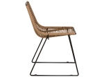 ΚΑΡΕΚΛΑ ΚΗΠΟΥ ARTELIBRE DERNA ΦΥΣΙΚΟ/ΜΑΥΡΟ ΜΕΤΑΛΛΟ/RATTAN 57X59X80CM