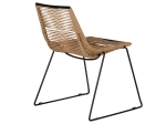 ΚΑΡΕΚΛΑ ΚΗΠΟΥ ARTELIBRE DERNA ΦΥΣΙΚΟ/ΜΑΥΡΟ ΜΕΤΑΛΛΟ/RATTAN 57X59X80CM