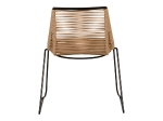 ΚΑΡΕΚΛΑ ΚΗΠΟΥ ARTELIBRE DERNA ΦΥΣΙΚΟ/ΜΑΥΡΟ ΜΕΤΑΛΛΟ/RATTAN 57X59X80CM