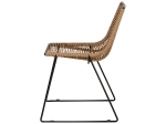 ΚΑΡΕΚΛΑ ΚΗΠΟΥ ARTELIBRE DERNA ΦΥΣΙΚΟ/ΜΑΥΡΟ ΜΕΤΑΛΛΟ/RATTAN 57X59X80CM