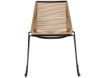 ΚΑΡΕΚΛΑ ΚΗΠΟΥ ARTELIBRE DERNA ΦΥΣΙΚΟ/ΜΑΥΡΟ ΜΕΤΑΛΛΟ/RATTAN 57X59X80CM