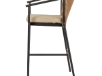 ΣΚΑΜΠΟ ARTELIBRE MANDRAKA ΜΑΥΡΟ/ΦΥΣΙΚΟ ΑΛΟΥΜΙΝΙΟ/RATTAN 56X63X108CM