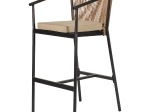 ΣΚΑΜΠΟ ARTELIBRE MANDRAKA ΜΑΥΡΟ/ΦΥΣΙΚΟ ΑΛΟΥΜΙΝΙΟ/RATTAN 56X63X108CM