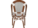 ΚΑΡΕΚΛΑ ΚΗΠΟΥ ARTELIBRE MUTARAZI ΛΕΥΚΟ/ΜΑΥΡΟ ΑΛΟΥΜΙΝΙΟ/RATTAN 50X57X85CM
