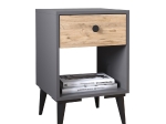 ΚΟΜΟΔΙΝΟ ARTELIBRE AMARI ΑΝΘΡΑΚΙ/ΔΡΥΣ ΜΟΡΙΟΣΑΝΙΔΑ 43X43X67.5CM