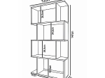 ΒΙΒΛΙΟΘΗΚΗ ARTELIBRE CHIUMBO ΔΡΥΣ/ΛΕΥΚΟ ΜΟΡΙΟΣΑΝΙΔΑ 72X22X147CM