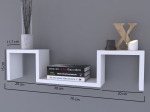 ΡΑΦΙ ΤΟΙΧΟΥ ARTELIBRE ESTERLINE ΛΕΥΚΟ ΜΟΡΙΟΣΑΝΙΔΑ (2X)70X11.7X15CM ΣΕΤ 2ΤΜΧ