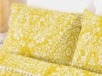 Borea Κουβερλί Εμπριμέ Σετ Maya Μουσταρδί Μονό 160 x 220 cm + 50 x 70 cm Μουσταρδί