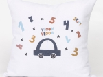 Borea Μαξιλάρι Διακοσμητικό Printed Car 45 x 45 cm Λευκό
