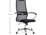 ΚΑΡΕΚΛΑ ΓΡΑΦΕΙΟΥ LORD MEGAPAP ΜΕ ΥΦΑΣΜΑ MESH ΧΡΩΜΑ ΜΑΥΡΟ 66,5X70X123/133ΕΚ.