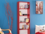 ΒΙΒΛΙΟΘΗΚΗ ΜΕΛΑΜΙΝΗΣ MAX MEGAPAP ΣΕ ΧΡΩΜΑ ΚΟΚΚΙΝΟ 58X23X170ΕΚ.