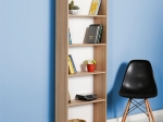 ΒΙΒΛΙΟΘΗΚΗ ΜΕΛΑΜΙΝΗΣ MAX MEGAPAP ΣΕ ΧΡΩΜΑ SONOMA 58X23X170ΕΚ.