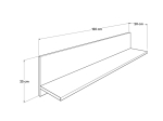 ΡΑΦΙΕΡΑ ΤΟΙΧΟΥ ΜΕΛΑΜΙΝΗΣ FLAT MEGAPAP ΣΕ ΧΡΩΜΑ SONOMA 120X20X25ΕΚ.