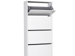 ΠΑΠΟΥΤΣΟΘΗΚΗ ΜΕΛΑΜΙΝΗΣ FLAT DUO MEGAPAP 24 ΖΕΥΓΩΝ ΣΕ ΧΡΩΜΑ ΛΕΥΚΟ 73X26X157ΕΚ.