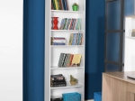 ΒΙΒΛΙΟΘΗΚΗ ΜΕΛΑΜΙΝΗΣ BASE MEGAPAP ΧΡΩΜΑ OAK - ΛΕΥΚΟ 60X26X197ΕΚ.