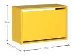 ΠΑΠΟΥΤΣΟΘΗΚΗ ΜΕΛΑΜΙΝΗΣ FLAT DUO MEGAPAP 6 ΖΕΥΓΩΝ ΧΡΩΜΑ ΚΙΤΡΙΝΟ 60X42X30ΕΚ.