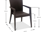 ΠΟΛΥΘΡΟΝΑ ΚΗΠΟΥ BALI MEGAPAP ΑΠΟ PP ΧΡΩΜΑ ΚΑΦΕ 57X60X85ΕΚ.