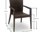 ΠΟΛΥΘΡΟΝΑ ΚΗΠΟΥ BALI MEGAPAP ΑΠΟ PP ΧΡΩΜΑ ΚΑΦΕ 57X60X85ΕΚ.