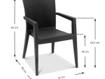 ΠΟΛΥΘΡΟΝΑ ΚΗΠΟΥ BALI MEGAPAP ΑΠΟ PP ΧΡΩΜΑ ΑΝΘΡΑΚΙ 57X60X85ΕΚ.