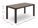ΤΡΑΠΕΖΙ ΚΗΠΟΥ ADLER MEGAPAP ΑΠΟ PP ΧΡΩΜΑ ΚΑΦΕ 140X80X75ΕΚ.