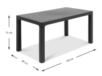 ΤΡΑΠΕΖΙ ΚΗΠΟΥ ADLER MEGAPAP ΑΠΟ PP ΧΡΩΜΑ ΑΝΘΡΑΚΙ 140X80X74ΕΚ.