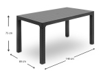 ΤΡΑΠΕΖΙ ΚΗΠΟΥ ADLER MEGAPAP ΑΠΟ PP ΧΡΩΜΑ ΑΝΘΡΑΚΙ 140X80X74ΕΚ.