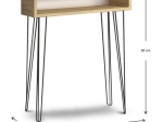 ΚΟΝΣΟΛΑ BOX MEGAPAP ΜΕΤΑΛΛΙΚΗ - ΜΕΛΑΜΙΝΗΣ ΧΡΩΜΑ OAK 60X22X88ΕΚ.