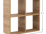 ΒΙΒΛΙΟΘΗΚΗ CUBE MEGAPAP ΑΠΟ ΜΕΛΑΜΙΝΗ ΧΡΩΜΑ PINE OAK 60X23X60ΕΚ.