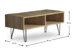 ΕΠΙΠΛΟ ΤΗΛΕΟΡΑΣΗΣ FIONA MEGAPAP ΑΠΟ ΜΕΛΑΜΙΝΗ ΧΡΩΜΑ OAK 90X30X41ΕΚ.