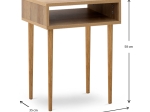 ΚΟΜΟΔΙΝΟ FIONA MEGAPAP ΑΠΟ ΜΕΛΑΜΙΝΗ - ΟΞΙΑ ΧΡΩΜΑ PINE OAK 55X35X58ΕΚ.