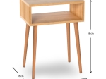 ΚΟΜΟΔΙΝΟ FIONA MEGAPAP ΑΠΟ ΜΕΛΑΜΙΝΗ - ΟΞΙΑ ΧΡΩΜΑ PINE OAK 55X35X58ΕΚ.