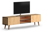 ΕΠΙΠΛΟ ΤΗΛΕΟΡΑΣΗΣ PLANE MEGAPAP ΑΠΟ ΜΕΛΑΜΙΝΗ ΧΡΩΜΑ OAK 150X32X46ΕΚ.