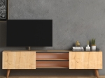 ΕΠΙΠΛΟ ΤΗΛΕΟΡΑΣΗΣ PLANE MEGAPAP ΑΠΟ ΜΕΛΑΜΙΝΗ ΧΡΩΜΑ OAK 150X32X46ΕΚ.