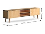 ΕΠΙΠΛΟ ΤΗΛΕΟΡΑΣΗΣ PLANE MEGAPAP ΑΠΟ ΜΕΛΑΜΙΝΗ ΧΡΩΜΑ OAK 150X32X46ΕΚ.