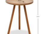 ΒΟΗΘΗΤΙΚΟ ΤΡΑΠΕΖΑΚΙ ROMA MEGAPAP ΑΠΟ ΜΕΛΑΜΙΝΗ ΧΡΩΜΑ PINE OAK 33,5X33,5X46ΕΚ.
