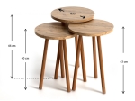 ΒΟΗΘΗΤΙΚΑ ΤΡΑΠΕΖΑΚΙΑ ROMA MEGAPAP ΑΠΟ ΜΕΛΑΜΙΝΗ ΧΡΩΜΑ PINE OAK