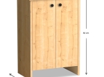 ΠΑΠΟΥΤΣΟΘΗΚΗ ΜΕΛΑΜΙΝΗΣ SOLE MEGAPAP 12 ΖΕΥΓΩΝ ΧΡΩΜΑ PINE OAK 58X38X82ΕΚ.