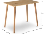 ΤΡΑΠΕΖΙ FIONA MEGAPAP ΑΠΟ ΜΕΛΑΜΙΝΗ ΧΡΩΜΑ OAK 90X55X75ΕΚ.