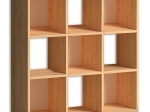 ΒΙΒΛΙΟΘΗΚΗ CUBE MEGAPAP ΑΠΟ ΜΕΛΑΜΙΝΗ ΧΡΩΜΑ OAK 90X30X90ΕΚ.