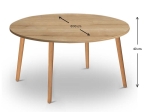 ΤΡΑΠΕΖΑΚΙ ΣΑΛΟΝΙΟΥ CIRCLE MEGAPAP ΑΠΟ ΜΕΛΑΜΙΝΗ ΧΡΩΜΑ OAK 90X90X40ΕΚ.