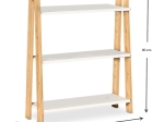 ΒΙΒΛΙΟΘΗΚΗ COMO MEGAPAP ΑΠΟ ΜΕΛΑΜΙΝΗ ΧΡΩΜΑ ΛΕΥΚΟ - OAK 63X22X80ΕΚ.