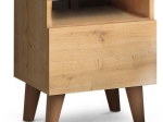 ΚΟΜΟΔΙΝΟ LUCE MEGAPAP ΑΠΟ ΜΕΛΑΜΙΝΗ ΧΡΩΜΑ OAK 40X30X47,6ΕΚ.