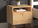 ΚΟΜΟΔΙΝΟ LUCE MEGAPAP ΑΠΟ ΜΕΛΑΜΙΝΗ ΧΡΩΜΑ OAK 40X30X47,6ΕΚ.