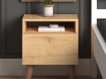 ΚΟΜΟΔΙΝΟ LUCE MEGAPAP ΑΠΟ ΜΕΛΑΜΙΝΗ ΧΡΩΜΑ OAK 40X30X47,6ΕΚ.
