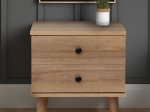 ΚΟΜΟΔΙΝΟ LUCE MEGAPAP ΑΠΟ ΜΕΛΑΜΙΝΗ ΧΡΩΜΑ PINE OAK 45X35X47ΕΚ.