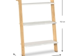 ΒΙΒΛΙΟΘΗΚΗ COMO MEGAPAP ΑΠΟ ΜΕΛΑΜΙΝΗ ΧΡΩΜΑ ΛΕΥΚΟ - OAK 63X22X102ΕΚ.