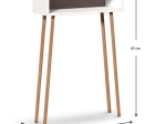 ΚΟΝΣΟΛΑ MOCA MEGAPAP ΑΠΟ ΜΕΛΑΜΙΝΗ ΧΡΩΜΑ ΛΕΥΚΟ 60X22X87ΕΚ.