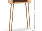 ΚΟΝΣΟΛΑ MOCA MEGAPAP ΑΠΟ ΜΕΛΑΜΙΝΗ ΧΡΩΜΑ OAK 60X22X87ΕΚ.